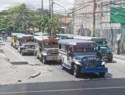Jeepneys on a side road